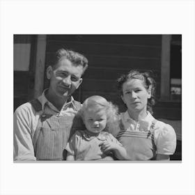 Mormon Farmer And His Family, Cache County, Utah By Russell Lee Canvas Print