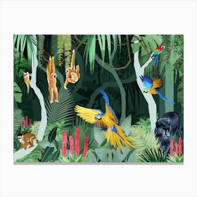Jungle Party Canvas Print