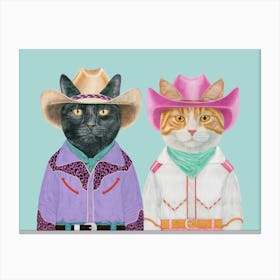 Cowboy Cats 9 Canvas Print