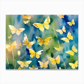 Yellow Butterflies Canvas Print