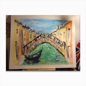 In Venice with love 16x20" acrylic on canvas Canvas Print
