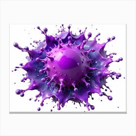 Purple Liquid Splash Canvas Print