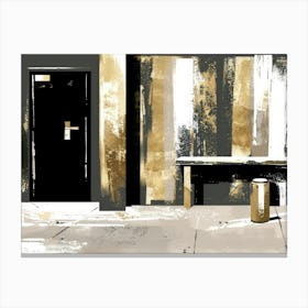 Black And Gold 66 Canvas Print