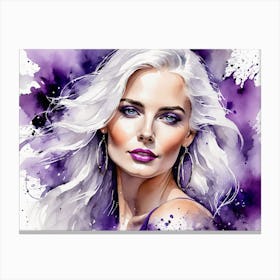 Watercolor Of A Woman 4 Canvas Print