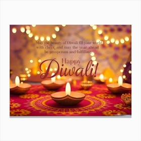 Diwali Greetings 1 Canvas Print