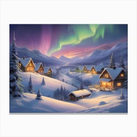 Nature Aurora Borealis  Canvas Print