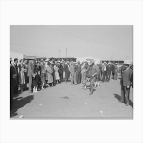 West Texas Parading His Horse Before The Judges And Spectators At The San Angelo Fat Stock Show, San Angelo Canvas Print