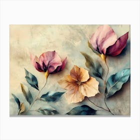 Flowers In A Watercolor Style 6 Canvas Print