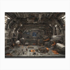 Spaceship Interior Canvas Print