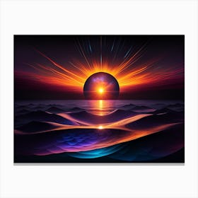 Sunrise Over The Ocean 2 Canvas Print