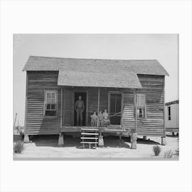 Untitled Photo, Possibly Related To Front Porch Of Sharecropper Cabin, Southeast Missouri Farms By Russell 1 Canvas Print