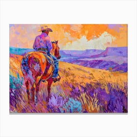 Cowboy Painting Nevada 1 Canvas Print