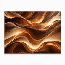 Abstract Image With Swirling, Flowing Lines Of Color In Shades Of Brown And Gold, Creating A Sense Of Energy And Movement Canvas Print