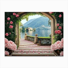 Pink Roses 1 Canvas Print