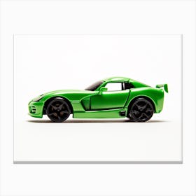 Toy Car Dodge Viper Green Canvas Print