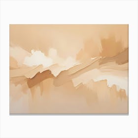 Abstract Watercolor Background In Brown Tones 1 Canvas Print