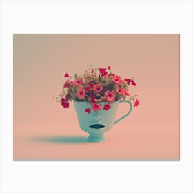 Flowers In A Cup Canvas Print