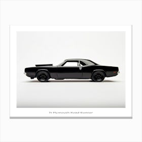 Toy Car 71 Plymouth Road Runner Black Poster Canvas Print