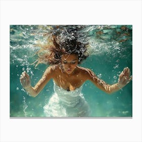 Woman Swimming 5 Canvas Print