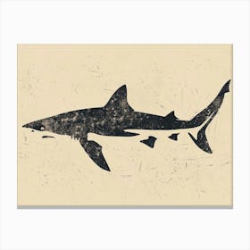 Zebra Shark Silhouette 5 Canvas Print