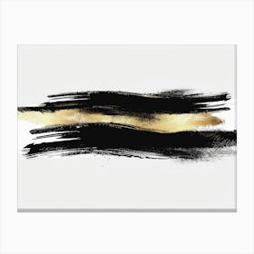 Gold And Black Abstract Painting 108 Canvas Print