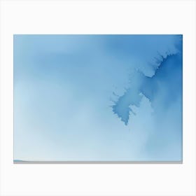 Abstract Blue Watercolor Wash Canvas Print