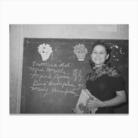 School Teacher At Rural School, Winner Of The Prettiest Girl Contest At The Pie Supper, Muskogee County, Oklahoma Canvas Print