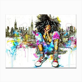 Little Miss Whoops - Urban Youth Canvas Print