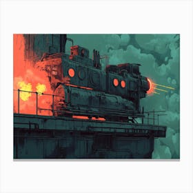 Steampunk Train Canvas Print