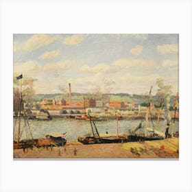 View On The Cotton Mill Of Oiseel Near Rouen (1898), Camille Pissarro Canvas Print