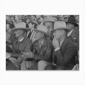 West Texas Ranchhmen At Rodeo During The San Angelo Fat Stock Show, San Angelo, Texas By Russell Lee Canvas Print