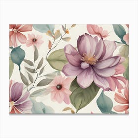 Floral Wallpaper 6 Canvas Print