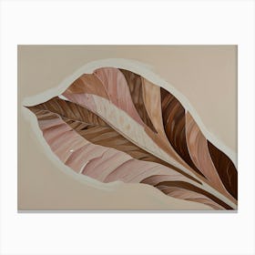 Leaf oil painting Canvas Print