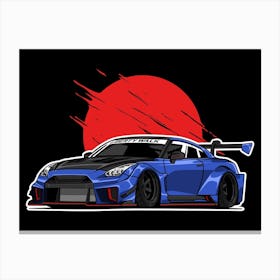 R35 Libery Walk Blue Canvas Print