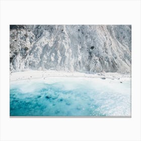 Blue And White Coastline, Landscape Canvas Print