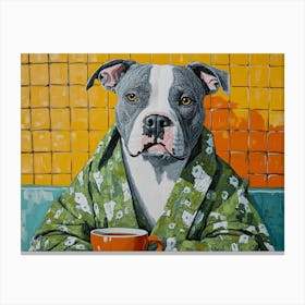 Pitbull Spa Day 7 Canvas Print