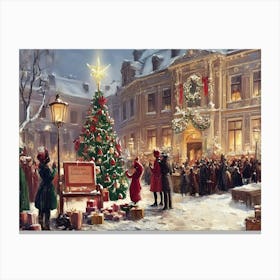 Christmas In Venice Canvas Print