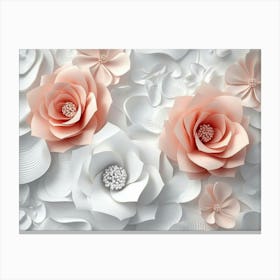 Paper Flower Wall Art 6 Canvas Print