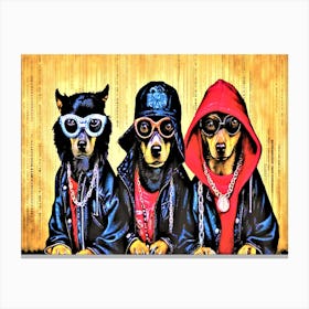 Rat Pack Chihuahuas - Three Chihuahuas Canvas Print