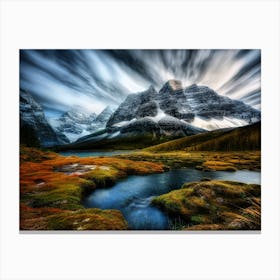 Long Exposure Of The Mountains Canvas Print