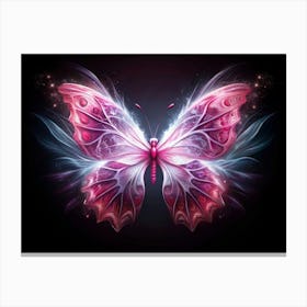 Sparkling Purple Butterfly Canvas Print