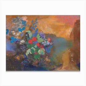 Ophelia Among The Flowers, Odilon Redon Canvas Print