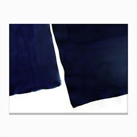 Minimal Navy Blue Abstract 01 Canvas Print