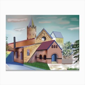 Landscape With The Church Of St Canvas Print