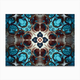 Abstraction Blue Star Canvas Print