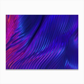 Abstract landscape: wave #4 [synthwave/vaporwave/cyberpunk] — aesthetic poster Canvas Print