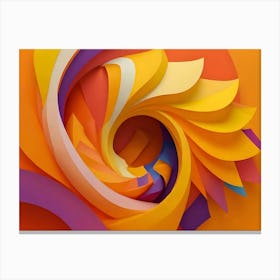 Spiral Paper Art Canvas Print