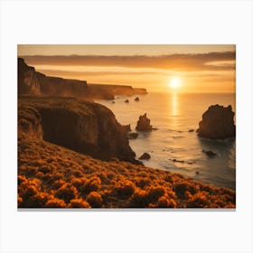 Sunset On The Cliffs 1 Canvas Print