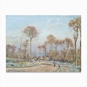 The Road To Versailles, Louveciennes Morning Frost (1871), Camille Pissarro Canvas Print