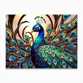 Peacock Painting 3 Canvas Print